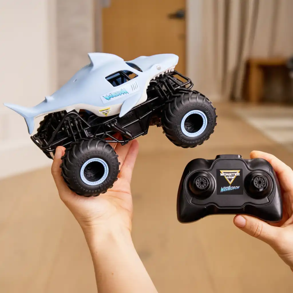 Create your own Monster Jam rally full of tricks.