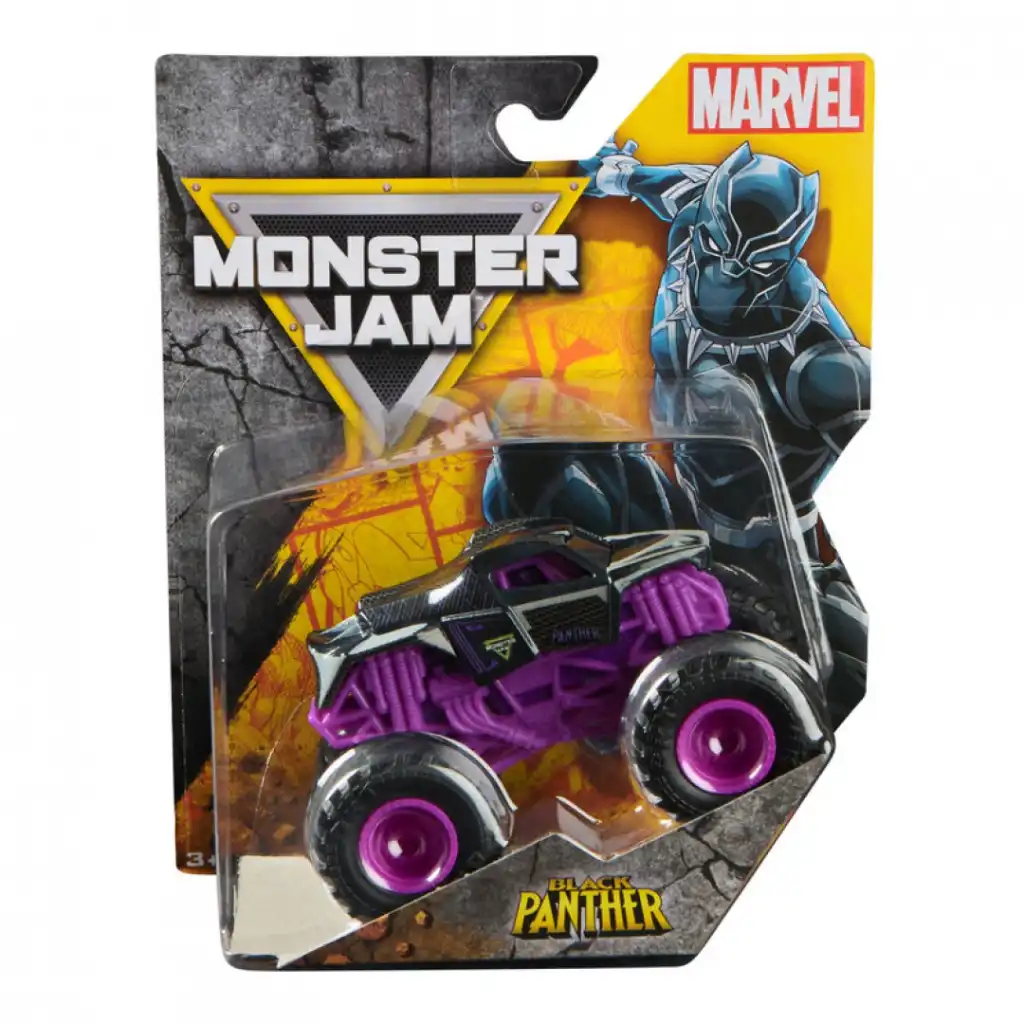 Experience heroic stunts with the Black Panther monster truck.