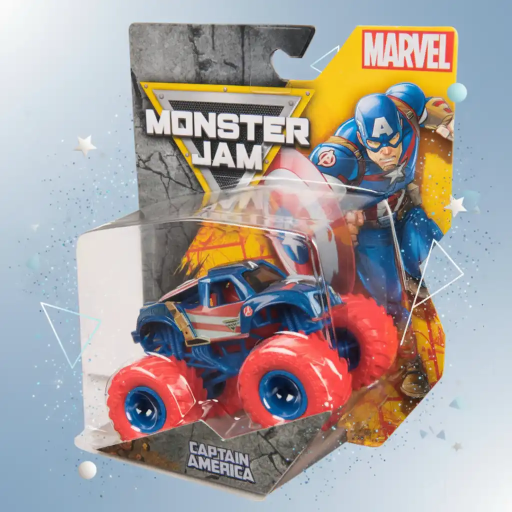 Expand your collection with the unique fusion of Marvel and Monster Jam.