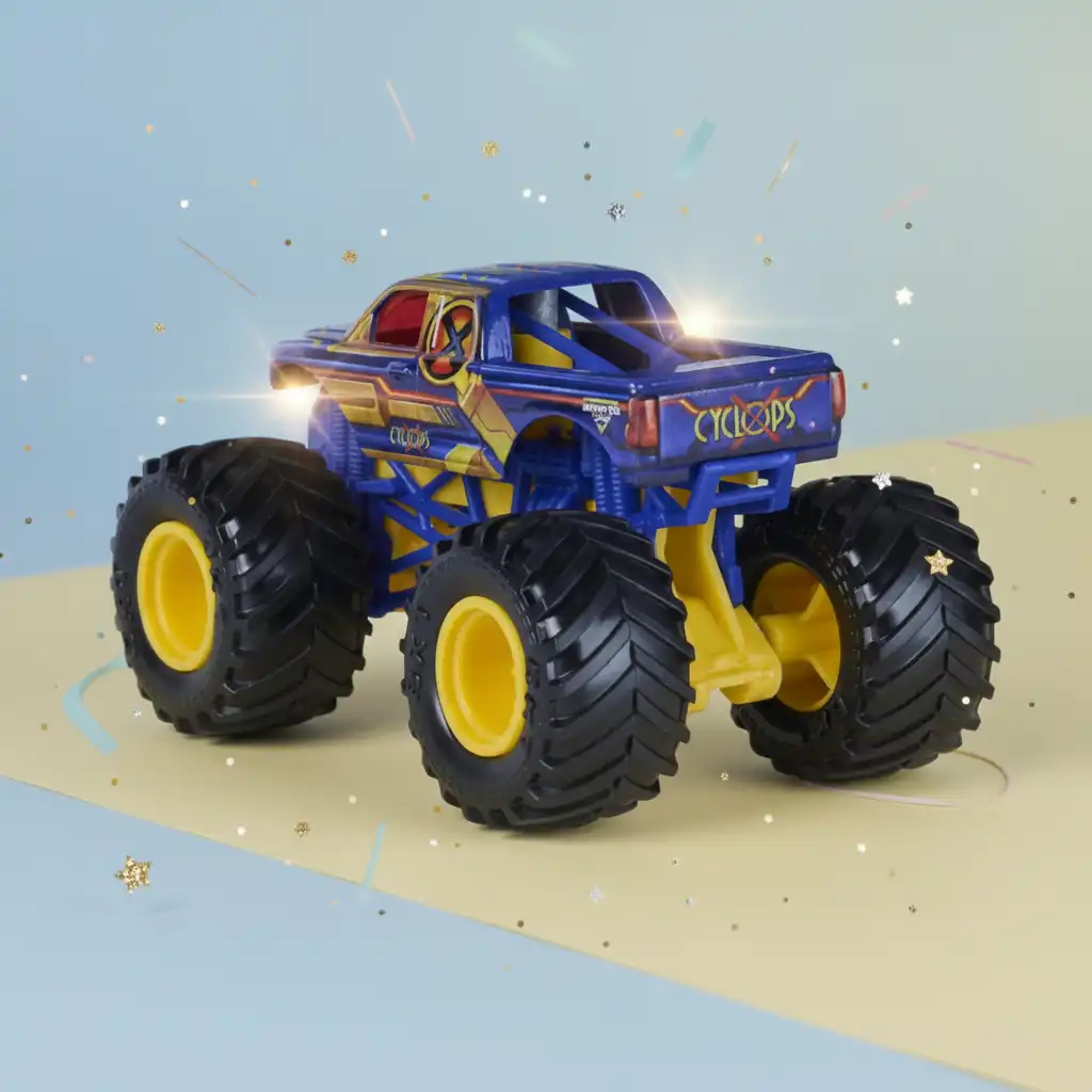 Create your own Monster Jam show full of tricks.