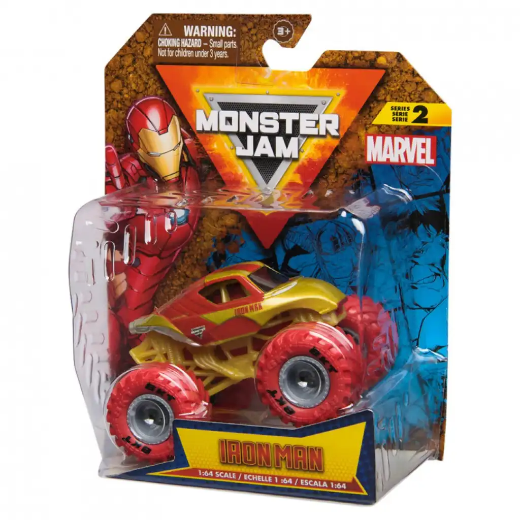 Experience endless action with Iron Man in the Monster Jam arena.