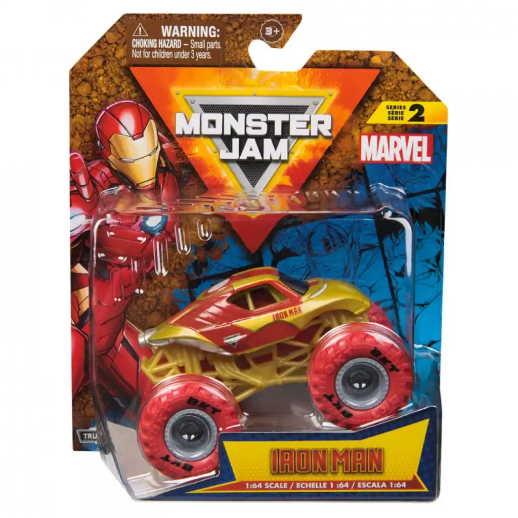 Detailed metal monster truck design with authentic features.