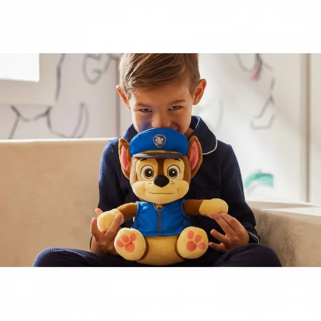 Peaceful sleep with a loyal plush companion by your side.