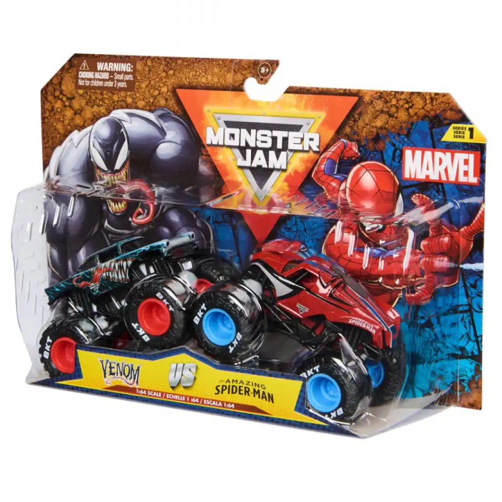 Unleash endless fun with legendary Marvel trucks.