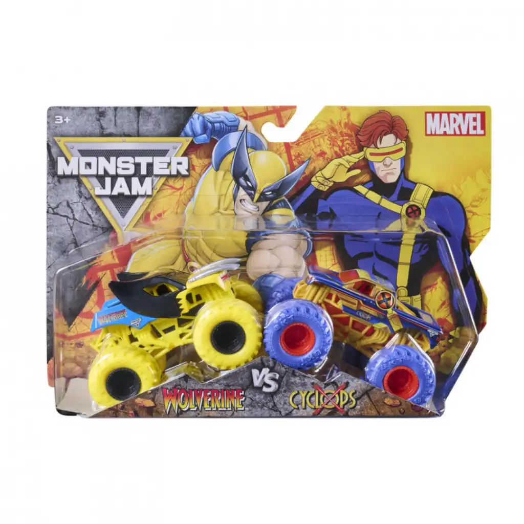 Instant action with two trucks in one pack.