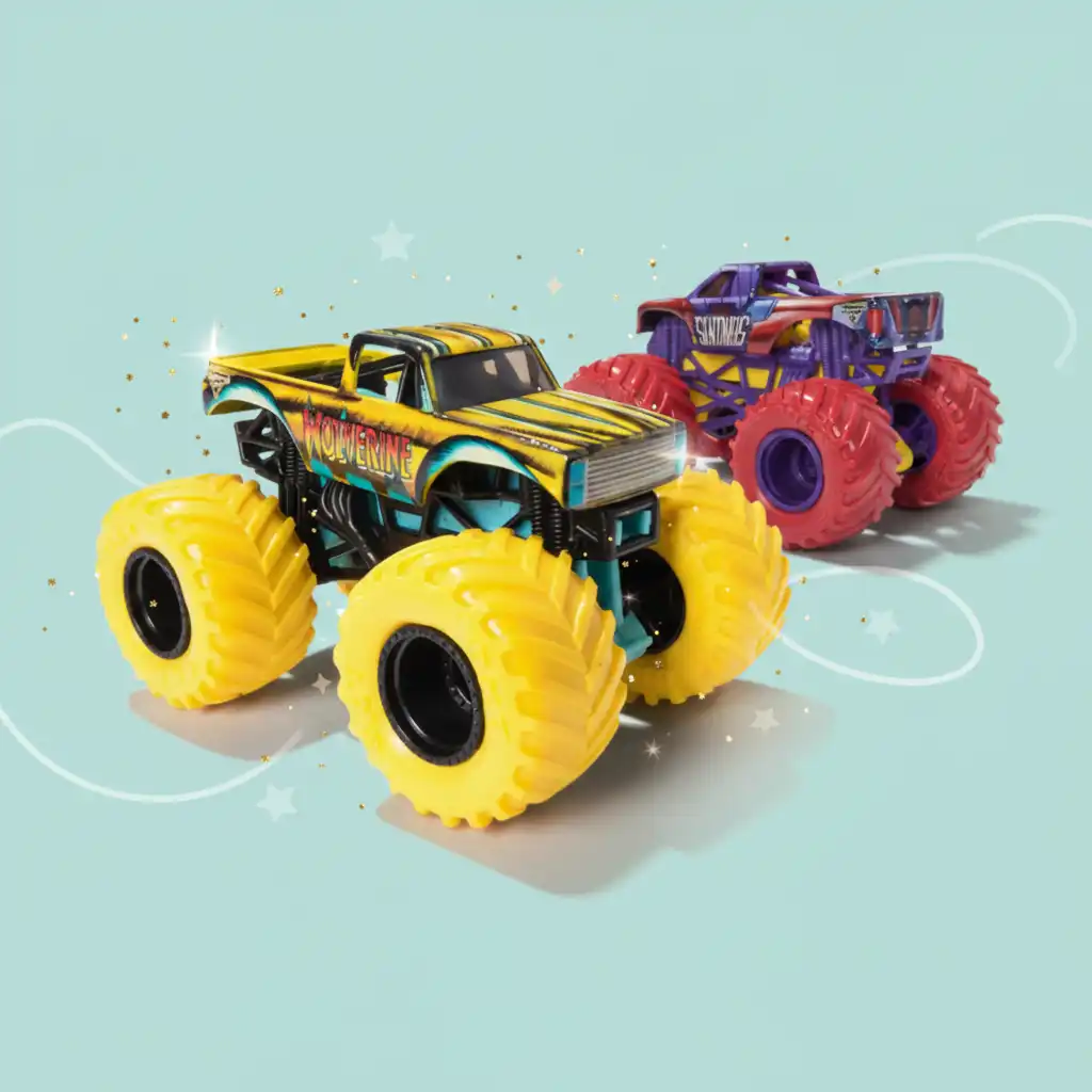 Create your own stunt show with Monster Jam trucks.