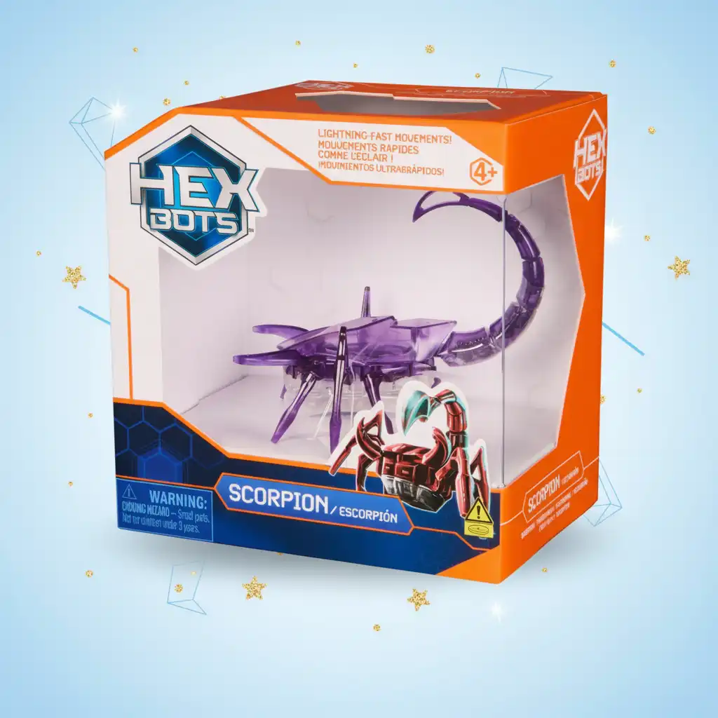 High-quality craftsmanship of the robotic scorpion with realistic details.