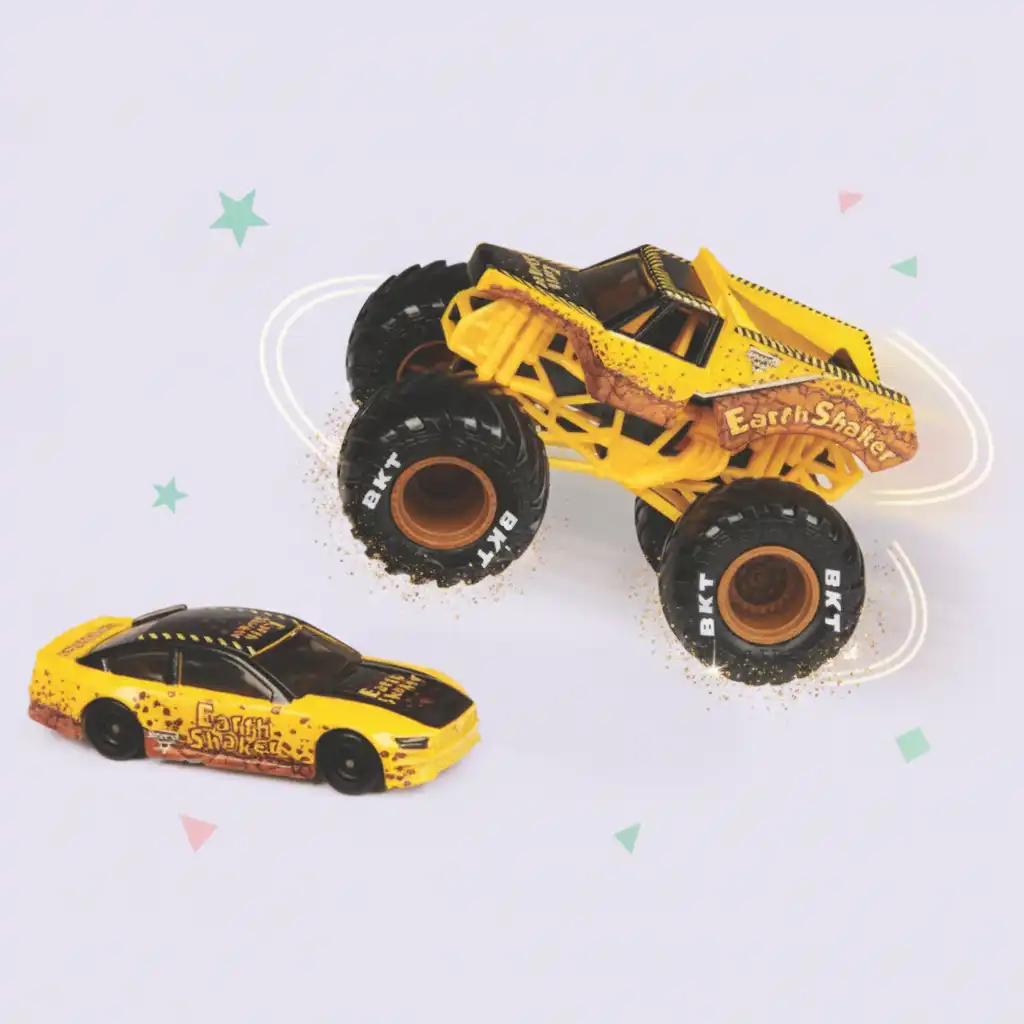 Two vehicles in one package for instant fun.