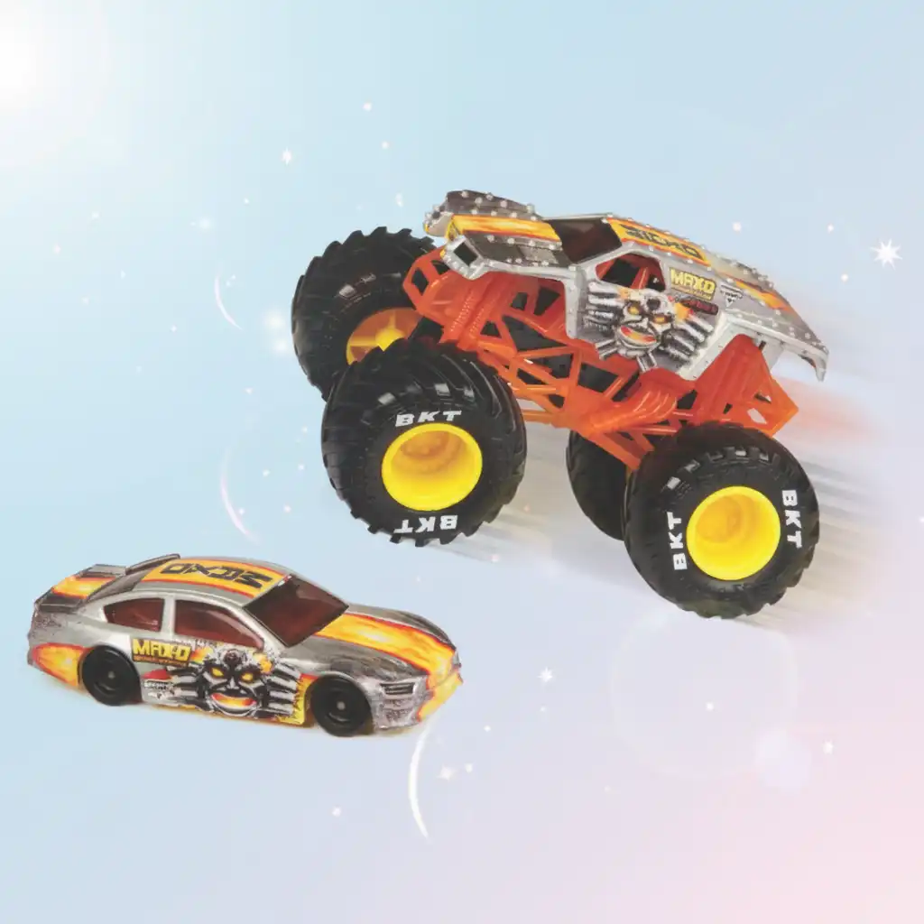 Create your own Monster Jam arena full of jumps.
