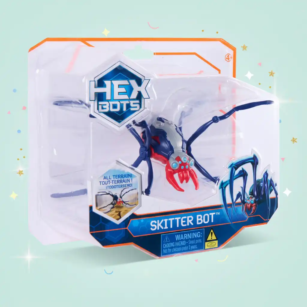 Enjoy lots of fun scaring friends with the robot spider.