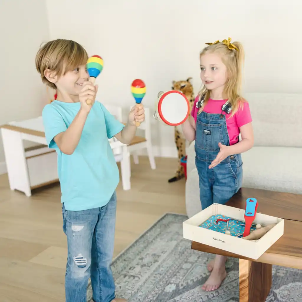 Detailed wooden instruments for the perfect musical experience for your children.