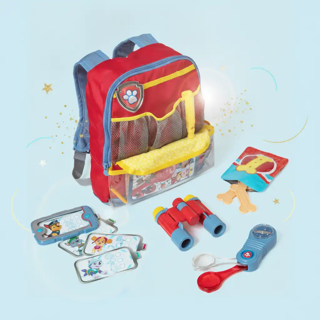 Set off on a mission with a backpack full of rescue tools.