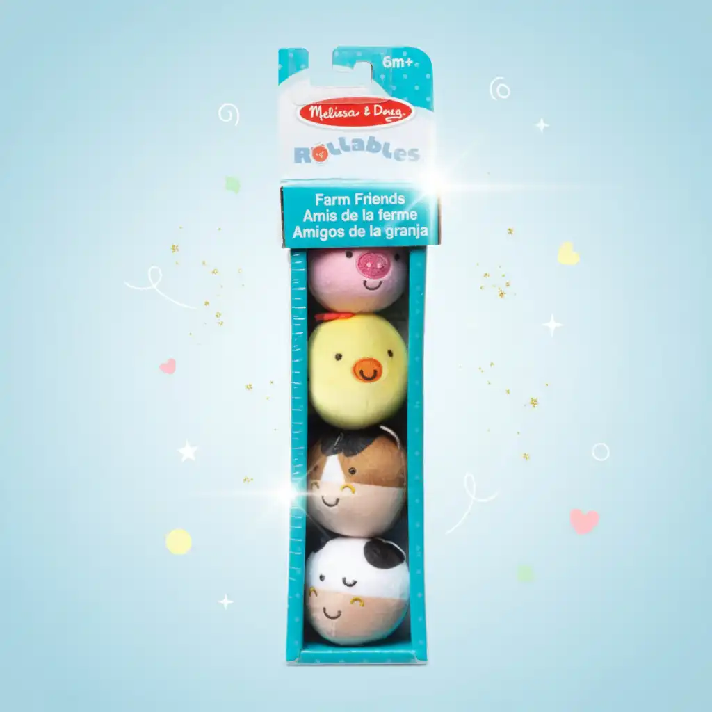 Experience joyful rolling with soft animals at every step.