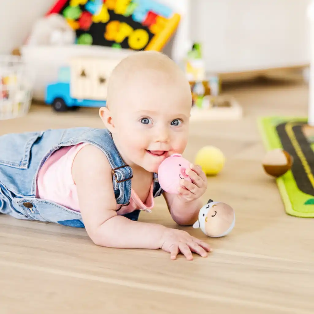 Support movement and motor skills with playful Rollables animals.
