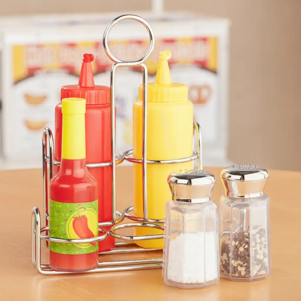 Detailed processing of seasonings with a metal stand.