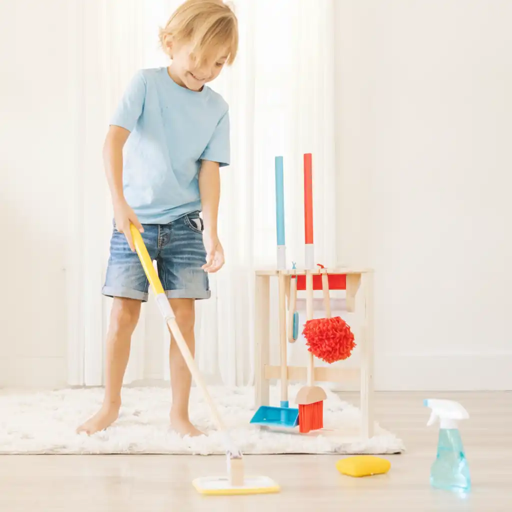 Get inspired by tips for fun cleaning with children