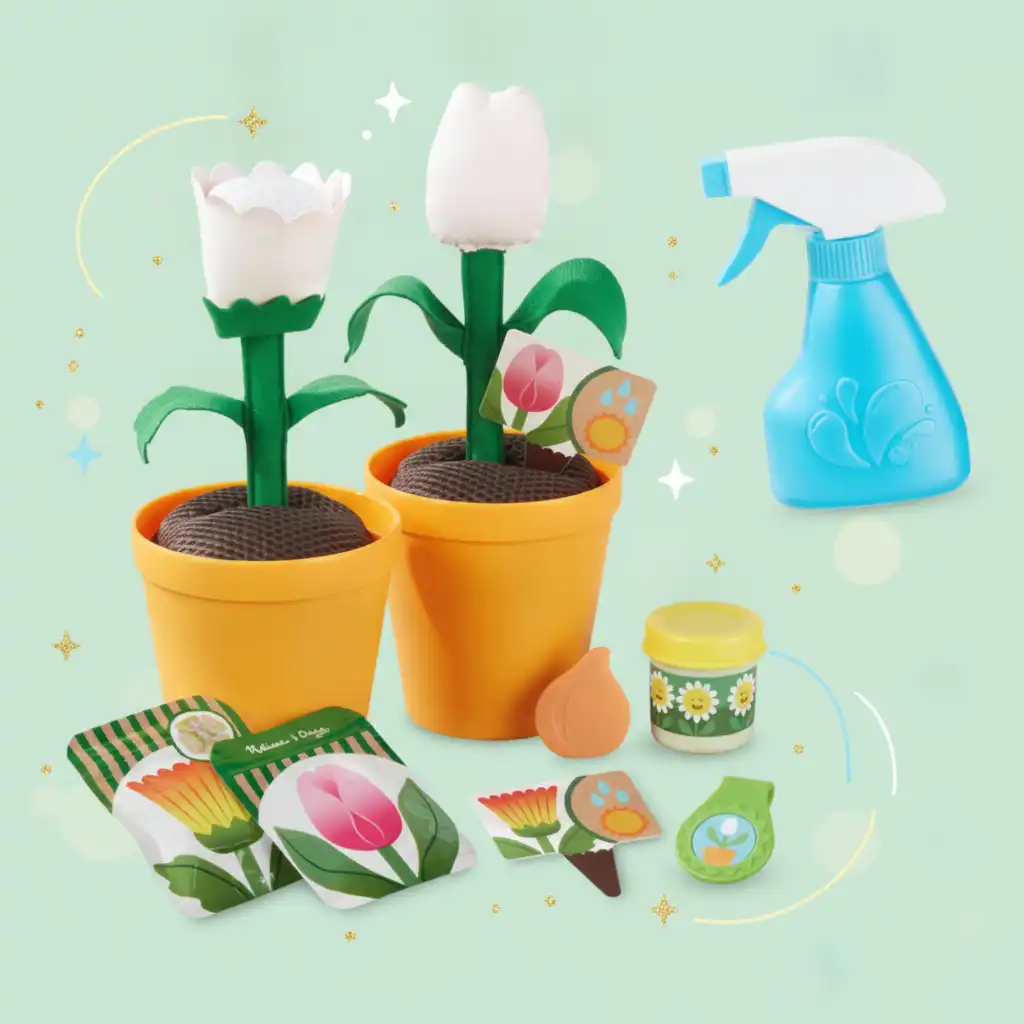 Detailed Set for little gardeners with changing colors.