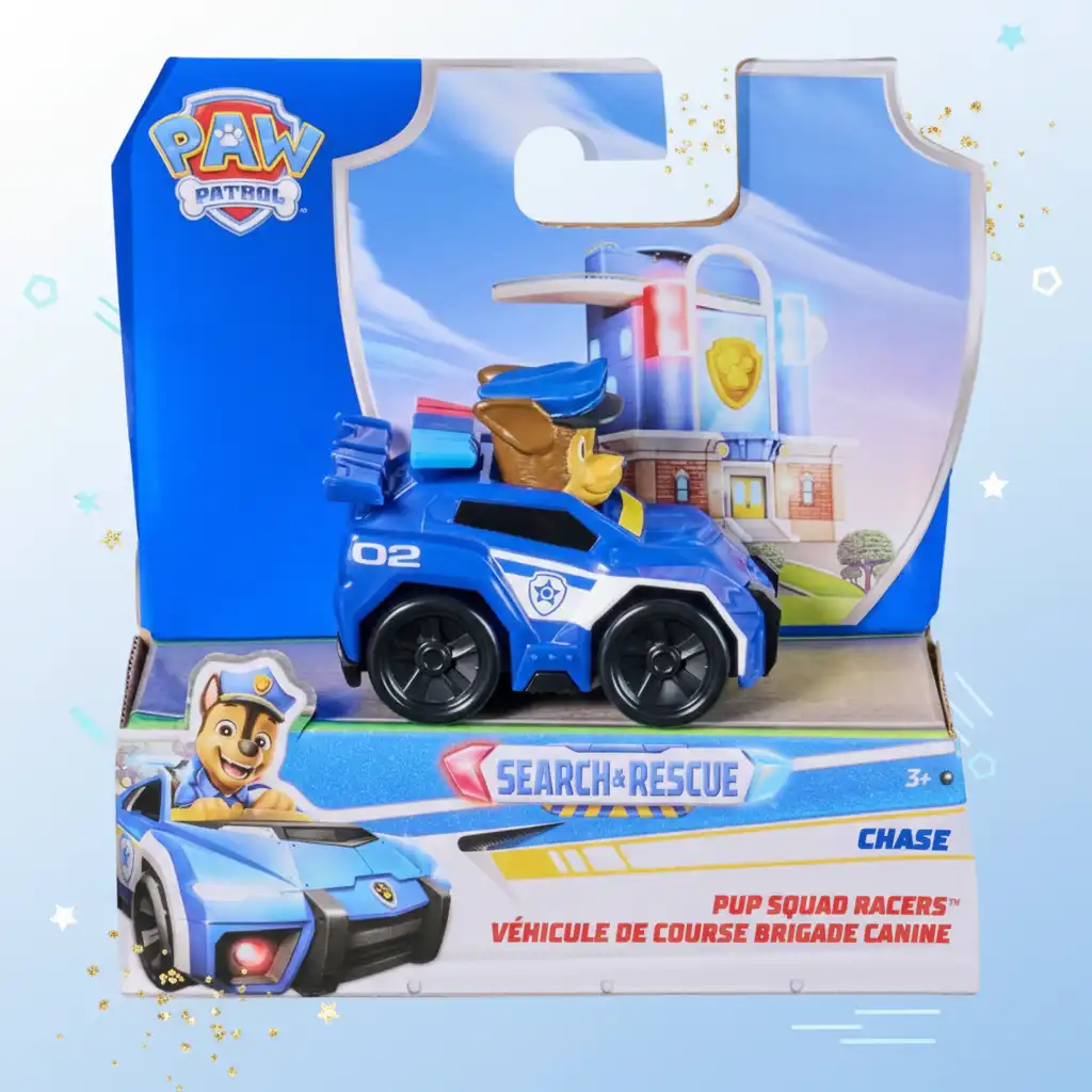 Experience thrilling adventures with the heroic Chase puppy.