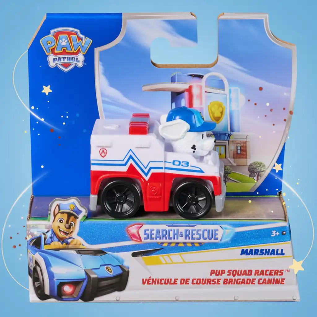 Set out on action with the fearless firefighter Marshall and his vehicle!