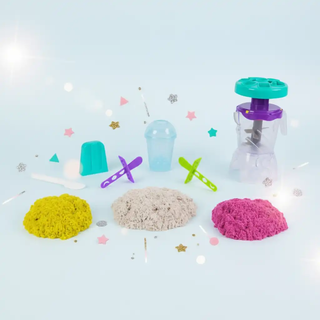 Relaxing sensory experience with sand that never dries out.