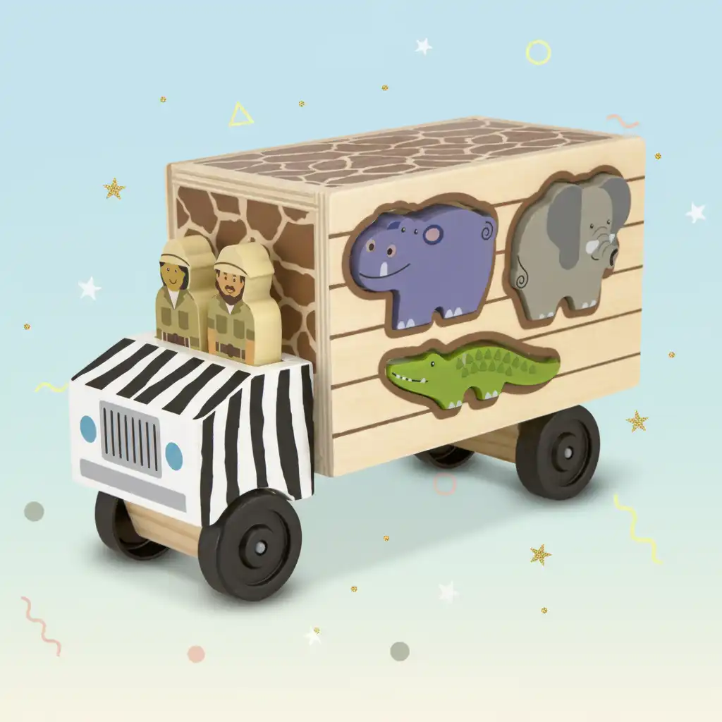 Develop fine motor skills by inserting animals into the correct holes.
