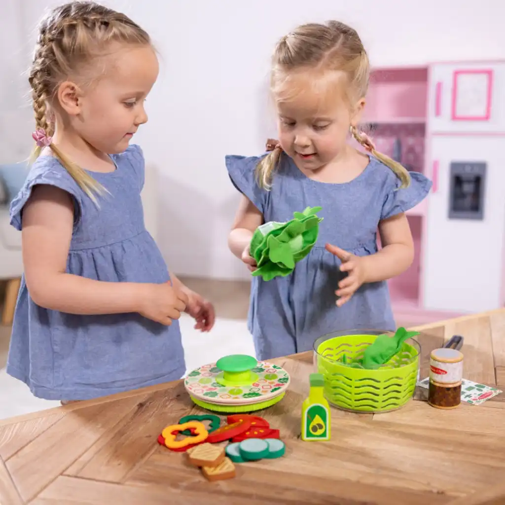 Detailed craftsmanship of wooden and textile accessories for realistic play.