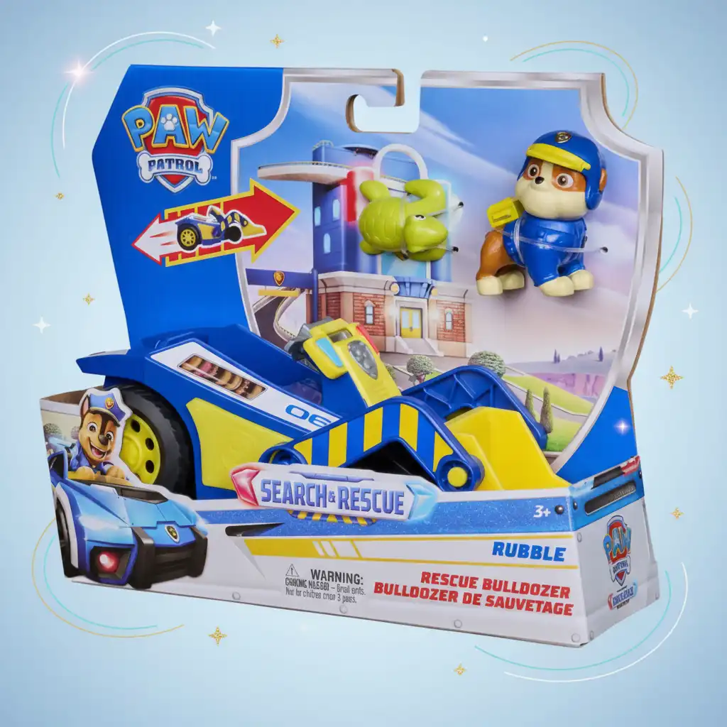 Experience thrilling rescue missions with Rubble and the turtle.