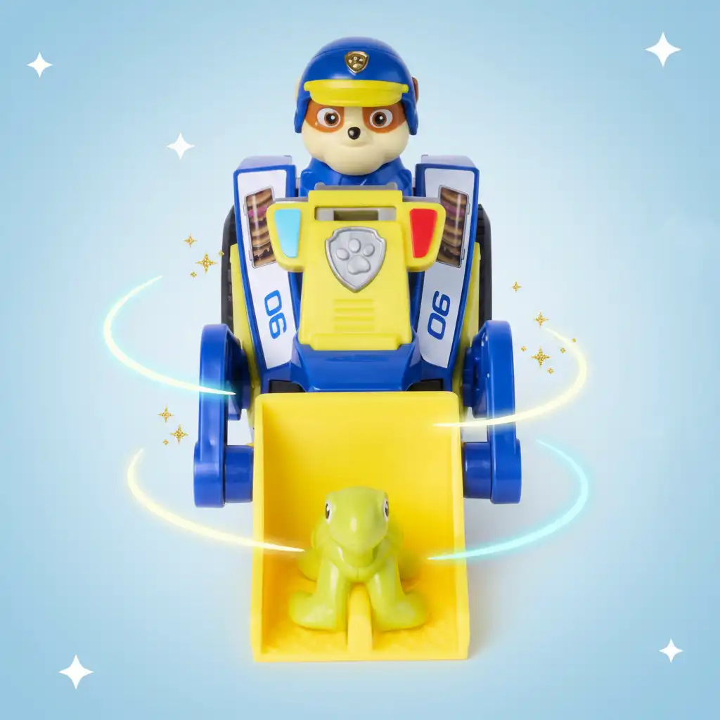 Discover new ways to play with the pull-back bulldozer.