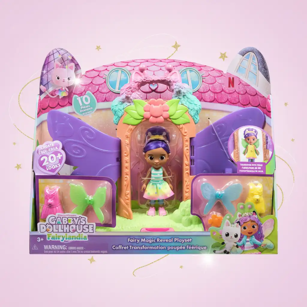 Detailed Gabby doll with magnetic accessories for easy play.