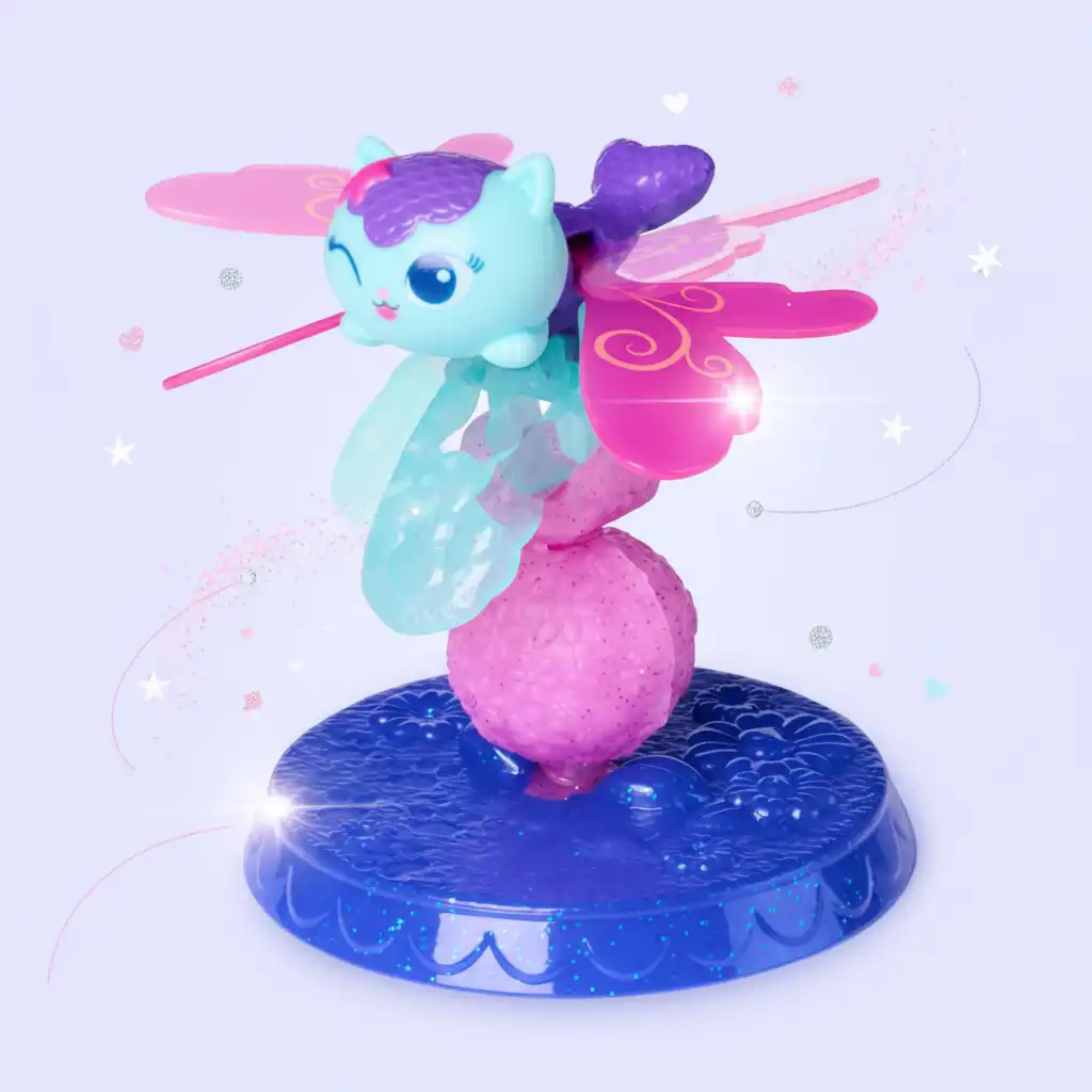 High-quality craftsmanship of the MerCat figurine with a functional dandelion stand.