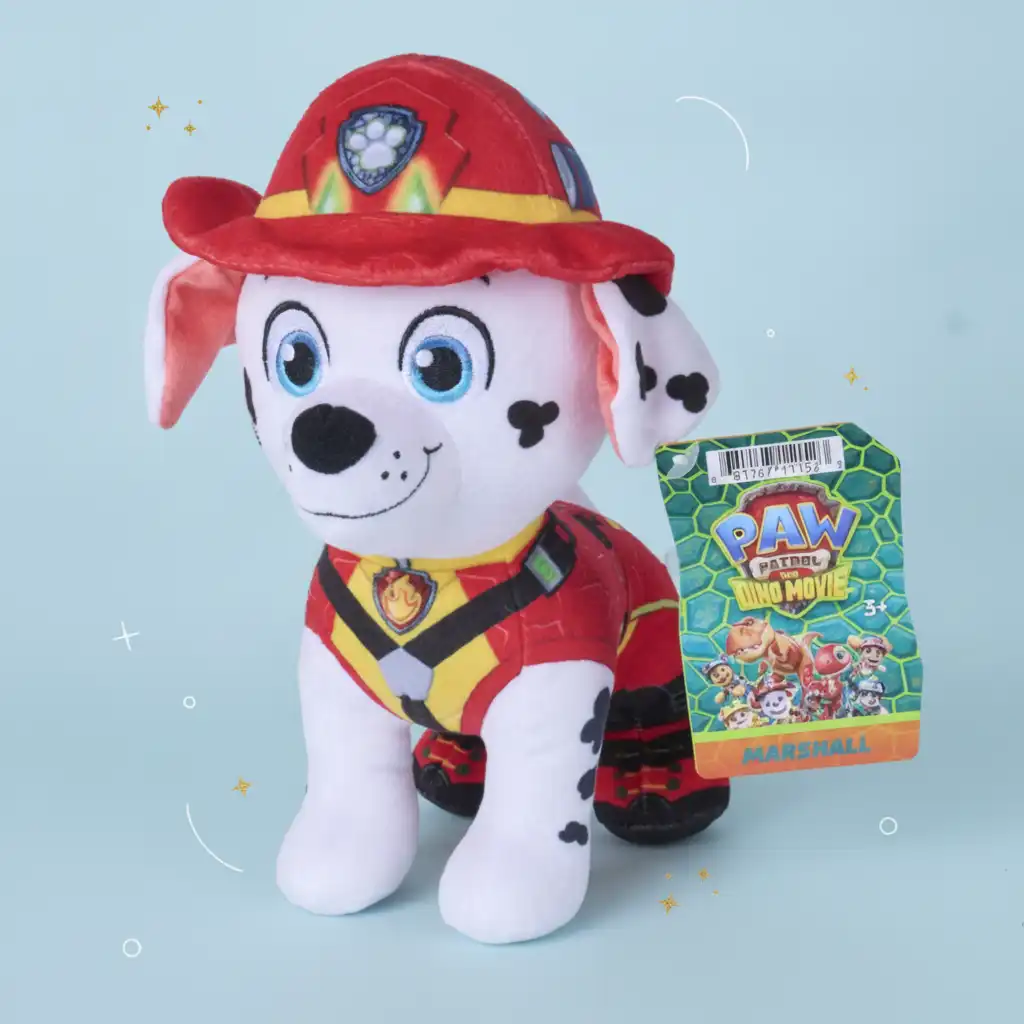 Experience thrilling dinosaur rescues with the heroic plush Marshall.