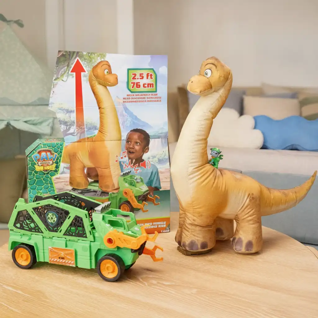 Discover endless play possibilities with the Interactive inflatable dinosaur.