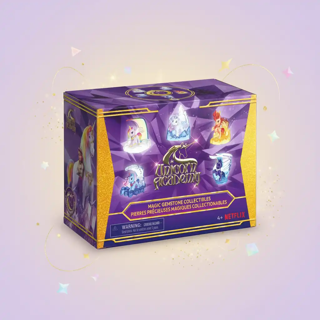 Complete set of five favorite unicorns for instant fun