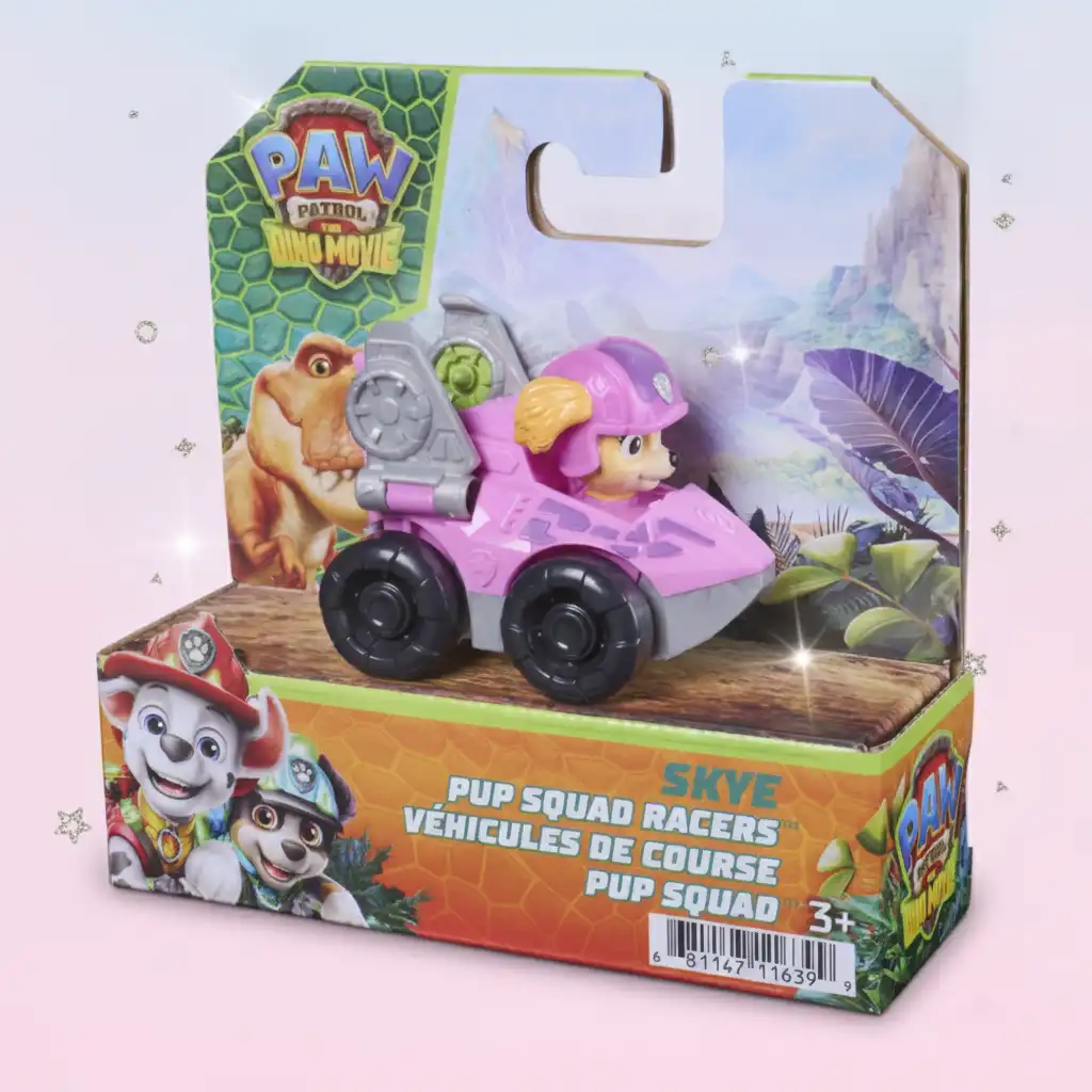 Experience an exciting ride to the prehistoric era with Skye.