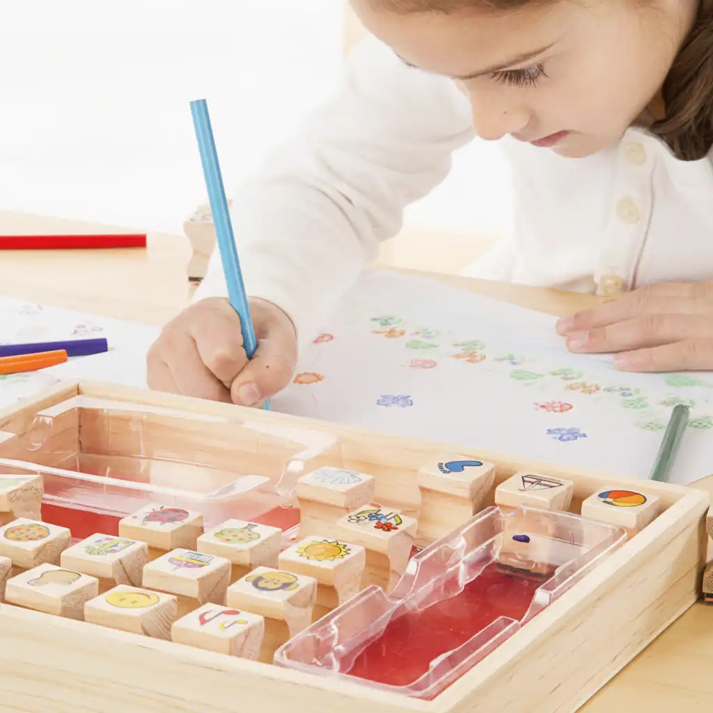 Detailed craftsmanship of Wooden stamps for perfect prints.
