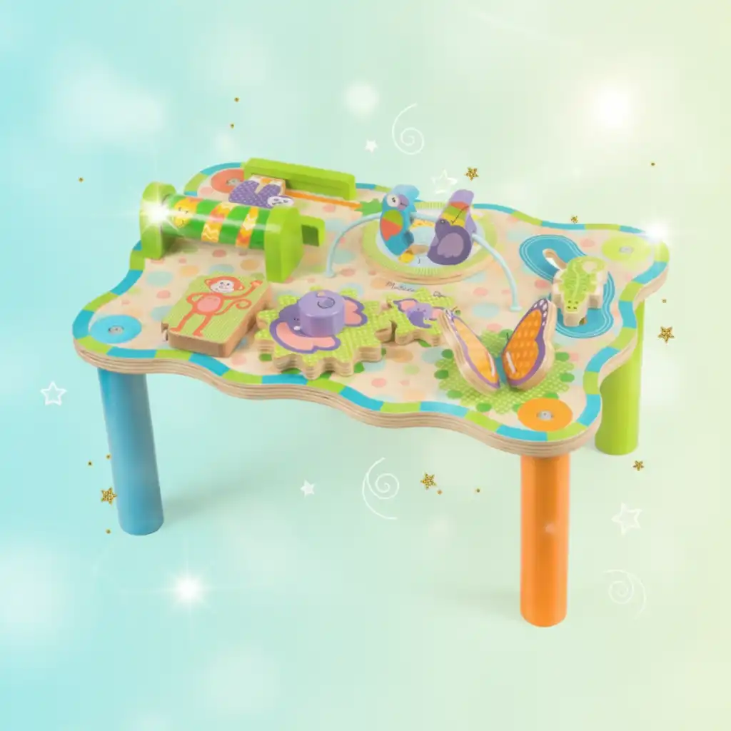 Stable Wooden base for long hours of play.