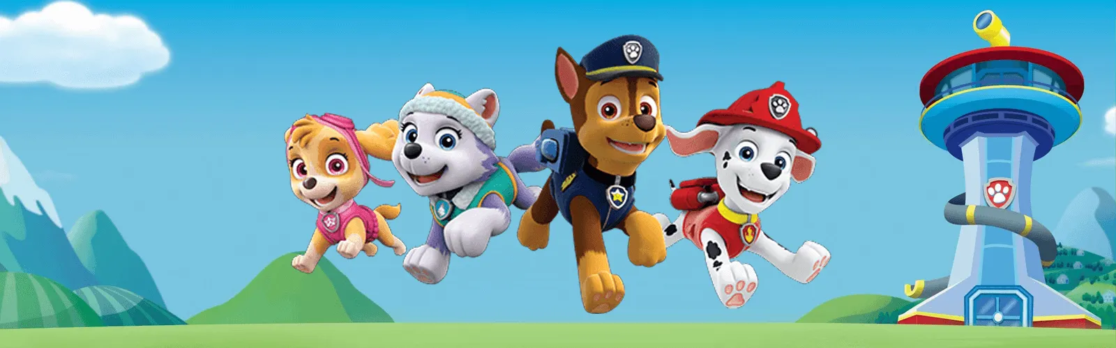 Marshall fire truck with water cannon for action rescue.