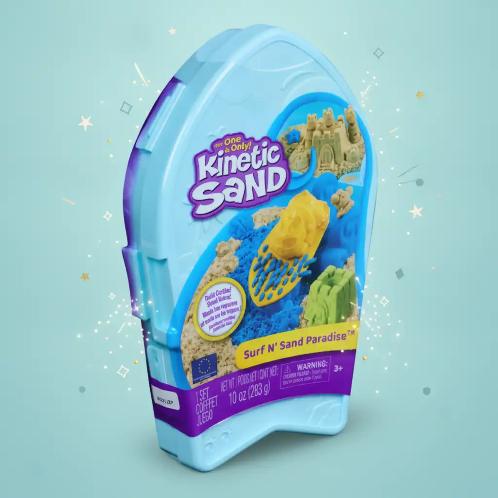 Experience endless summer adventures with kinetic sand.