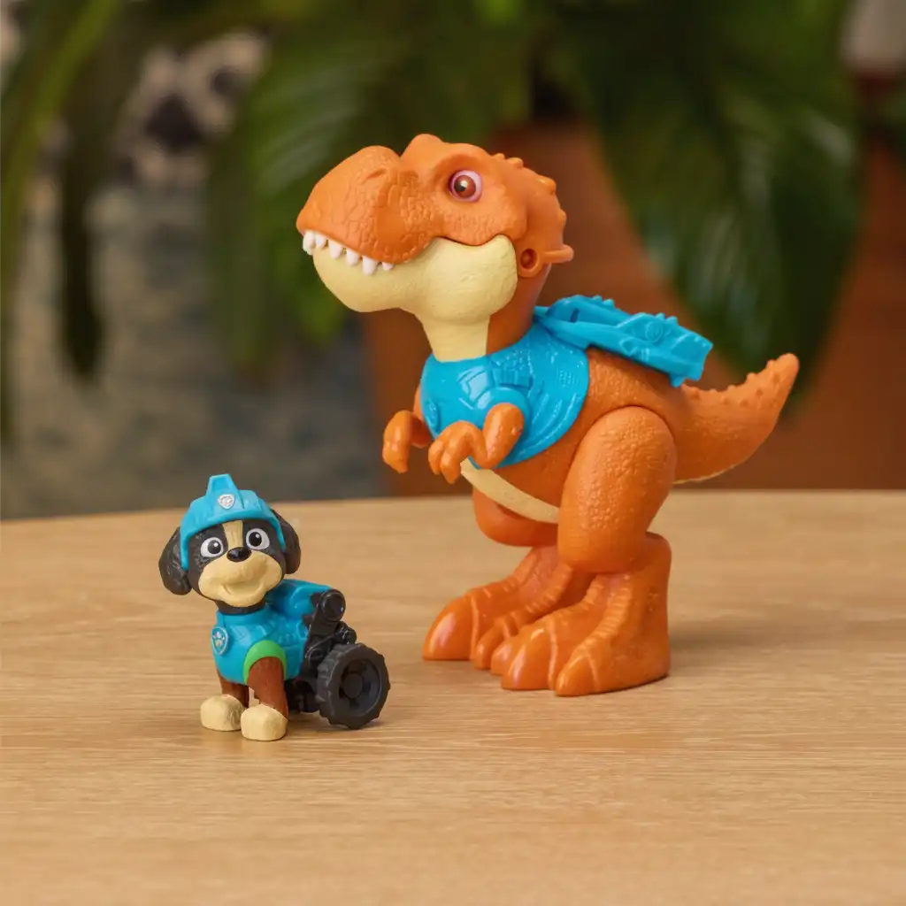Development of fine Motor through play with movable dinosaur parts.