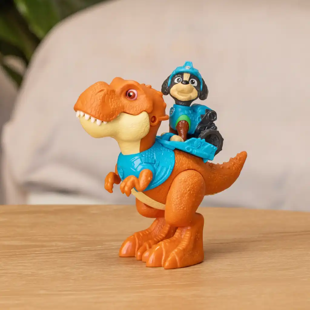 Perfect cooperation of Rex and his dinosaur friend Timmy.
