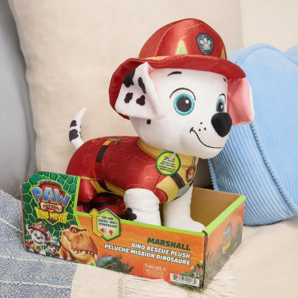 High-quality plush design of Marshall with detailed movie uniform.
