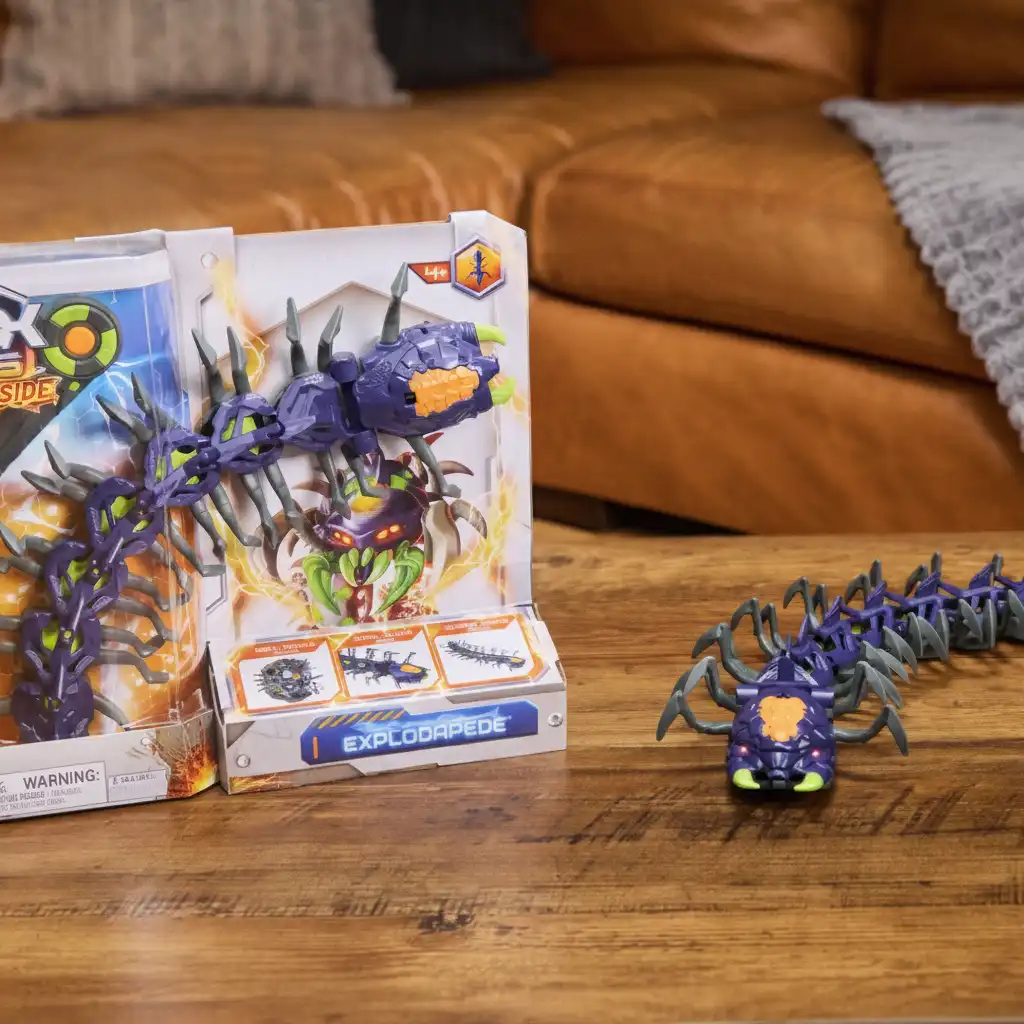 Precise craftsmanship of the robotic centipede for maximally realistic movement.