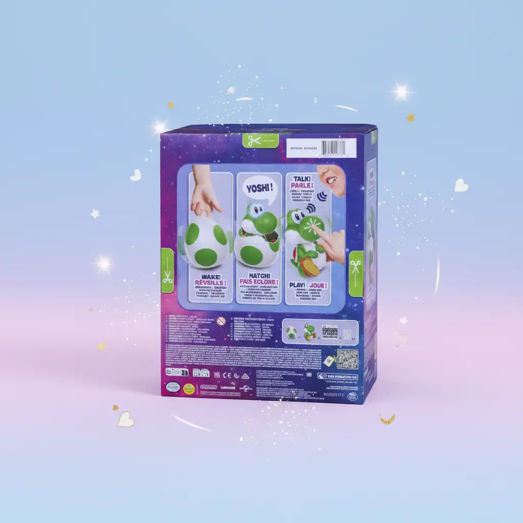 Detailed Yoshi figure with authentic movie reactions.