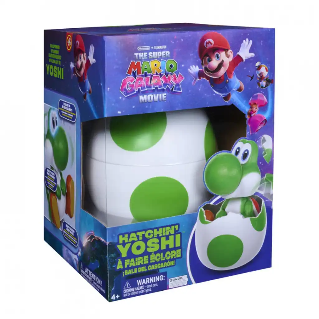 Experience the exciting moment when Yoshi first hatches from the egg.