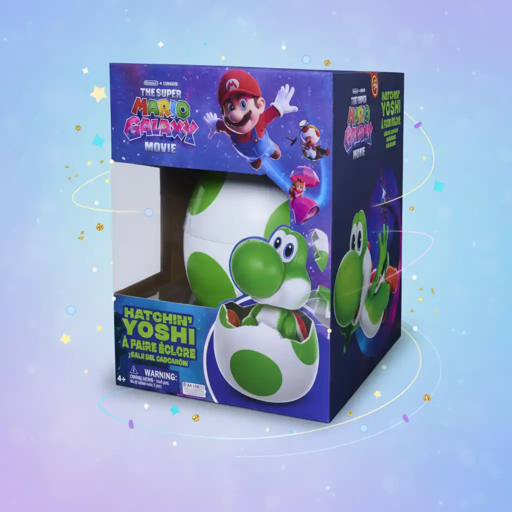 Display your Yoshi on a stylish egg shell base.