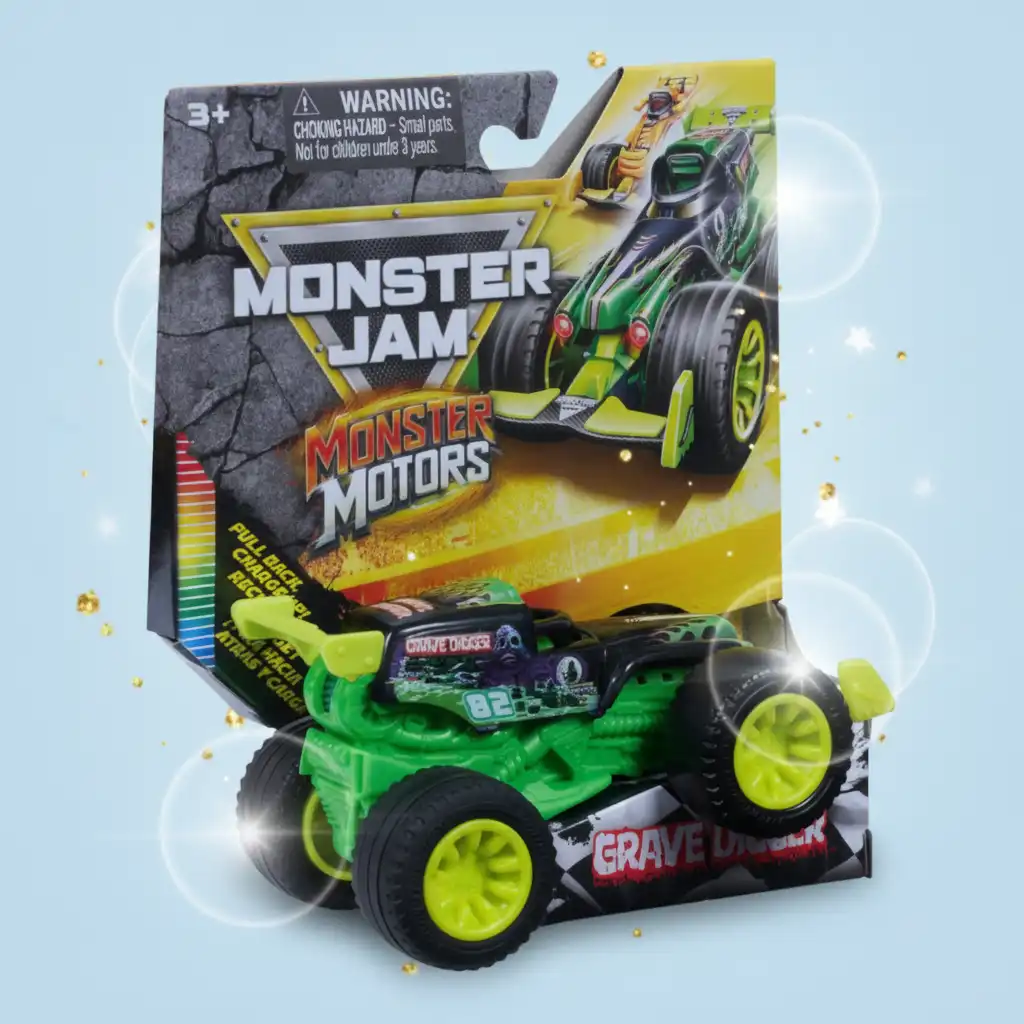 Experience endless fun with the legendary glowing Grave Digger.