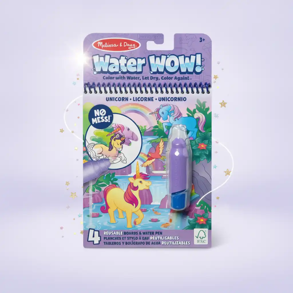 Discover the hidden world of unicorns with every stroke of the water pen.