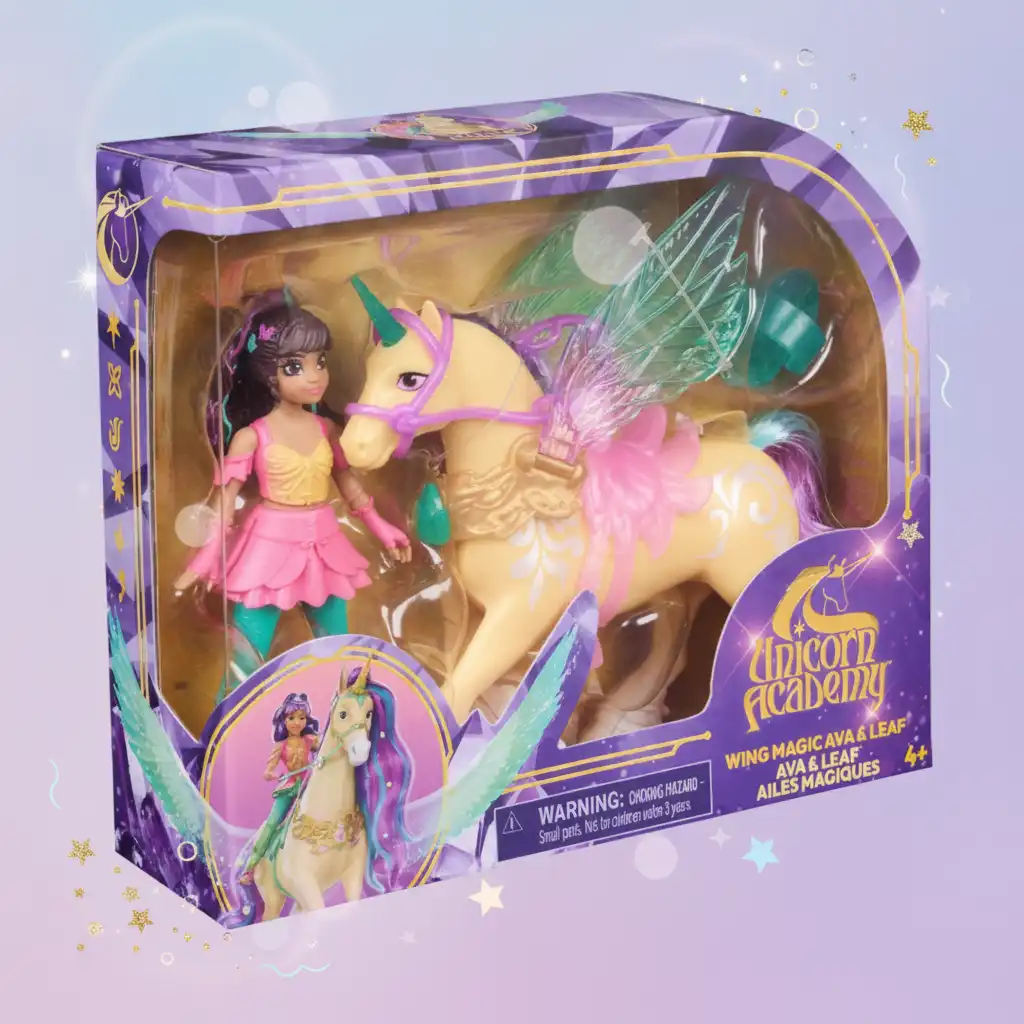 Detailed craftsmanship of the doll and unicorn for endless fun.