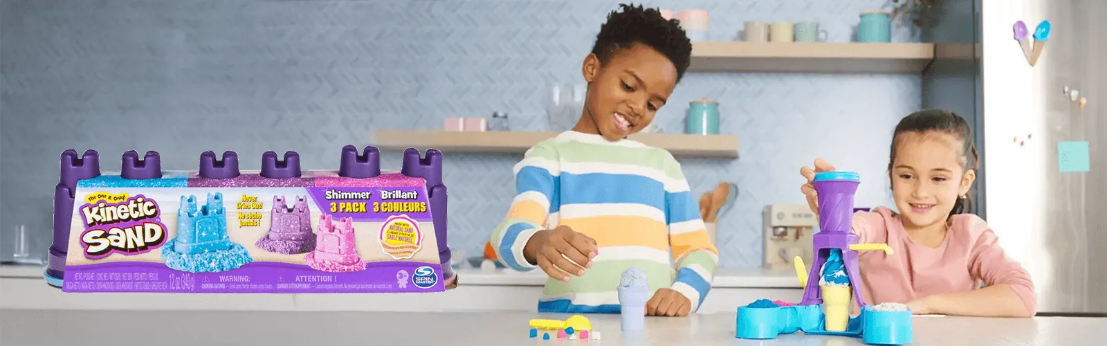 Create your own ramyeon noodles from kinetic sand.